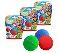 INKEE Paw Patrol Bombe da bagno per bambini Confezione da 3 sacchetti con 9 mini bombe da bagno in 3 colori con olio di jojoba e aroma di ciliegia - 3x50g