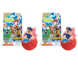 INKEE Sorpresa Paw Patrol - Bomba da Bagno Bambini con Timbro, 80g, Effetto Schiuma e Profumo Cola - Giocattolo Sorpresa per Bambini e Bambine (Confezione da 2)