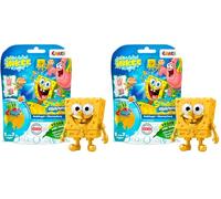 INKEE SpongeBob Bomba da Bagno con Sorpresa - Palla Bagno Bambini con Figura e Tatuaggio, Profumo Anguria, 100g, 7 Figure Collezionabili Edizione Oro (Confezione da 2)