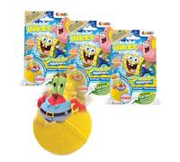 INKEE SpongeBob - Set di 3 bombe da bagno per bambini a sorpresa - SpongeBob con teste in spugna da collezione, 3 bombe da bagno da 80 g, con aroma di gomma da hamburger e olio di jojoba,