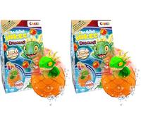 INKEE Surprise Dragons - Bomba da bagno per bambini con sorpresa, drago giocattolo all'interno - Palla da bagno per bambini con fragranza Coca arancione - divertimento palline da bagno con sorpresa (1