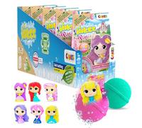 INKEE Surprise Princess - Confezione da 3 bombe da bagno con sorpresa, profumo zucchero filato e olio di mandorle, dermatologicamente testate, 5x100g