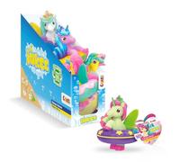 INKEE TOYS Galupy Unicorni da Bagno - Set 6 Giocattoli da Vasca per Bambini con Ali Cambia Colore, Spruzzo d’Acqua e Squishy Morbidi