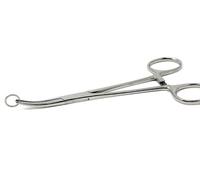 INKgrafiX® - Pinza a morsetto per piercing in acciaio, per sfera e asta, punta curva