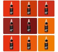 InkgrafiX® Red Just Ink Set di 9 inchiostri di colore rosso chiaro, rosso scuro, rosso basic, 30 ml