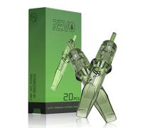 INKin Revo Aghi Tattoo 20pezzi, Aghi per Tatuaggi #10 Bugpin 0,30mm Curvo Magnum 19RM, Cartucce Tattoo e Membrana Professionale per Macchine per Tatuaggi