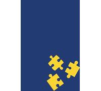 Inklings and Scribbles Classic Navy with Yellow Jigsaw Pieces Notebook Journal: Lined Notebook for Work, School & Journaling