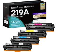 iNKPAD 219A 219X MFP 3302FDWG Toner con chip: Confezione da 4 Ricambio compatibile con HP 219A 219X W2190A per Color Laserjet Pro MFP 3302SDWG 3302FDNG 3302FDW 3302SDW 3302FDN 3202DN Nero Ciano