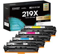 iNKPAD 219X 219A MFP 3302FDWG Toner (con chip), compatibile con HP 219X 219A Color LaserJet Pro MFP 3302FDWG 3302FDNG 3302SDWG 3302FDW 3302SDW 3302FDN 302DN (4 Pack