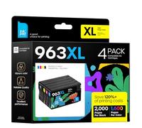 iNKPAD 4 cartucce 963XL Multipack per HP 963 963 XL per HP OfficeJet Pro 9010 9012 9013 9014 9015 9016 9018 9019 9020 9022 9023 9025 9026 9028 (nero/ciano/ Magenta/giallo)