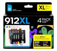 iNKPAD 912XL Cartuccia Compatibile per HP 912 XL Cartucce Compatibile per HP OfficeJet Pro 8022 8023 8024 8025 8030 per HP OfficeJet 8010 8012 8013 8014 8015 8017 8018 (4-Pack)