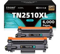 iNKPAD 【Alta Capacità】 TN2510XL Cartucce di Toner Compatibili per Brother TN-2510 per HL-L2400DW HL-L2445DW DCP-L2620DW DCP-L2665DW MFC-L2835DW MFC-L2800DW MFC-L2860DW (2 NERO,3000 pagine per toner)