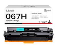 iNKPAD MF656Cdw 067H Toner di alta qualità per Canon 067 Toner per stampanti Canon imageCLASS MF656cdw MF654Cdw LBP633Cdw e LBP632Cdw (1 confezione, nero)
