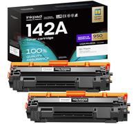 iNKPAD Toner 142A compatibile con HP 142A 142X, per HP Laserjet MFP M140w Toner M110w M110 MFP M140 MFP M139w M139 W1420A W1420X (con chip, 2 nero)
