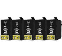 Inkpro 5 cartucce XXL compatibili con Epson T2711, T2791, T27 XL Black per Workforce WF-3620, 3620, 3640, 7110, 7210, 7610, 7615, 7620, 7710, 7715, 7720