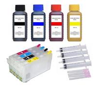 Inkpro Cartucce d'inchiostro ricaricabili compatibili con Epson 405 XL + 4 inchiostri a sublimazione da 100 ml per WF-7310, 7830, 7835, 7840, Pro WF-3820, 3825, 4820, 4825, 4830