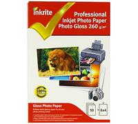 Inkrite 6 x 4 mm 260 GSM Photoplus Professional - Carta fotografica lucida (confezione da 50 fogli)