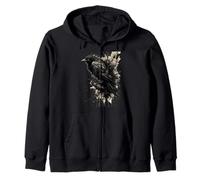 Inkstorm Crow Silenzio Davanti alla caw Felpa con Cappuccio