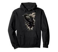 Inkstorm Crow Silenzio Davanti alla caw Felpa con Cappuccio