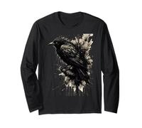 Inkstorm Crow Silenzio Davanti alla caw Maglia a Manica