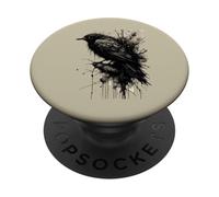 Inkstorm Crow Silenzio davanti alla caw PopSockets PopGrip Adesivo