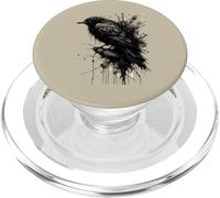 Inkstorm Crow Silenzio davanti alla caw PopSockets PopGrip per MagSafe