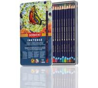 Inktense Scatola in Metallo Da 12 Matite Acquerellabili Permanenti Con Anima Da