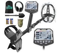 InkTrail Metal detector per adulti professionale, rilevatore di metalli Pinpoint impermeabile oro e argento, maggiore precisione, display LCD più grande, bobina IP68 da 11 pollici, 5 modalità, nuovo