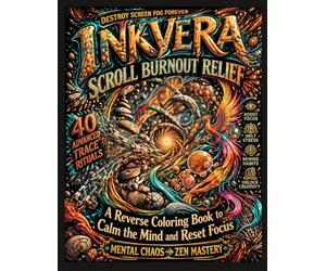 Inkvera: Scroll Burnout Relief - A Reverse Coloring Book to Calm the Mind and Reset Focus: 40 Advanced Ink Tracing Rituals | Destroy Screen Fog ... Creativity Through Mindful Gouache Doodles