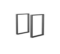 InkVision Gambe per Tavolo in Metallo, Set di 2 Pezzi, Colore Nero 72x60 cm