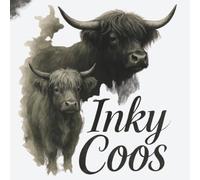 Inky Coos: Inky Line Art of Highland Cows for Relaxation and Creativity