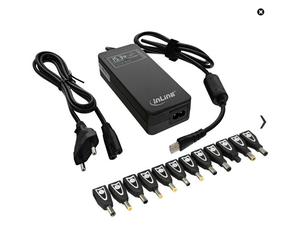 INL Alimentatore Notebook, 90W, USB, 100-240V, Display a colori 12 Plug