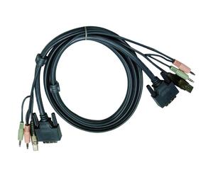 INL Aten 2L-7D03U, Cavo KVM, DVI-D Single Link USB Audio a DVI-D Single Link US
