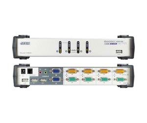 INL Aten CS1744 Switch KVM USB VGA Dual View a 4 porte con audio e hub USB 2.0