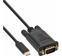 INL Cavo USB display InLine®, spina USB-C a spina VGA (DP vecchio modello), ner