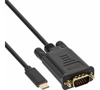 INL Cavo USB display InLine®, spina USB-C a spina VGA (DP vecchio modello), ner