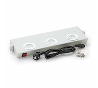 INL Illuminazione Spot Rack 19 3 faretti 288 lumen, altezza 1U, Interruttore,