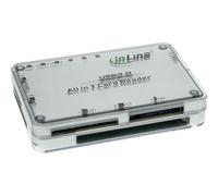 INL InLine® Card Reader USB 3.0, Esterno, Universale All-in-one, argento