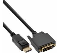 INL InLine® Cavo DisplayPort maschio a DVI-D 24+1 maschio, 5m, dorato, nero