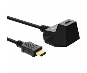 INL InLine® Cavo HDMI 2.0, Prolunga Piedistallo, 3m, UHD, 4K2K, ARC, HEAC, 4K3D