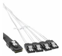 InLine Cavo Mini SAS, SFF-8087 a 4x SATA, 0,50m, configurazione 1:1, OCR,