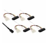 INL InLine® Cavo Mini SAS, SFF-8643 a 4x SFF-8482 + alimentazione, 1m