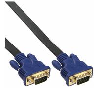 INL InLine® Cavo S-VGA Sub-D 15pin HD maschio / maschio, 10m, Piatto, schermato