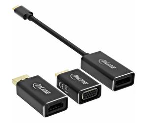 INL InLine® Convertitore USB per Display Set 6-in-1, connettore USB Type-C a pr