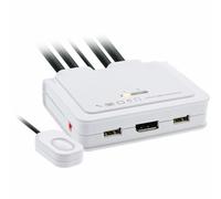 INL InLine® KVM Switch, 2 porte, USB, DisplayPort 1.2, 4K, Audio, all-in-one