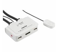 INL InLine® KVM Switch, 2 porte, USB DisplayPort, Audio, all-in-one
