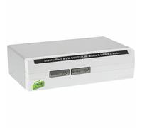 INL InLine® KVM Switch desktop, 2 porte, DisplayPort 1.2, 4K, USB 2.0, Audio, c