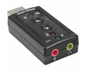 INL InLine® USB Soundcard, 7.1 Surround Sound virtuale, scheda audio esterna, A