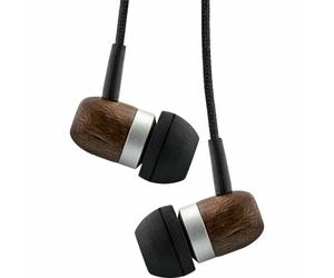 INL InLine® woodin-ear Auricolari con microfono su cavo, Jack 3.5mm 4pin, legno
