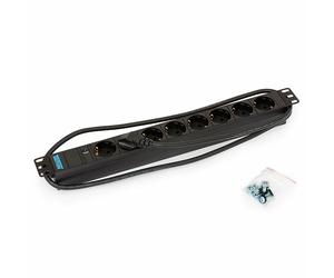 INL Multipresa elettrica 19" 1U, 8x presa Schuko 16A max, power indicator, int